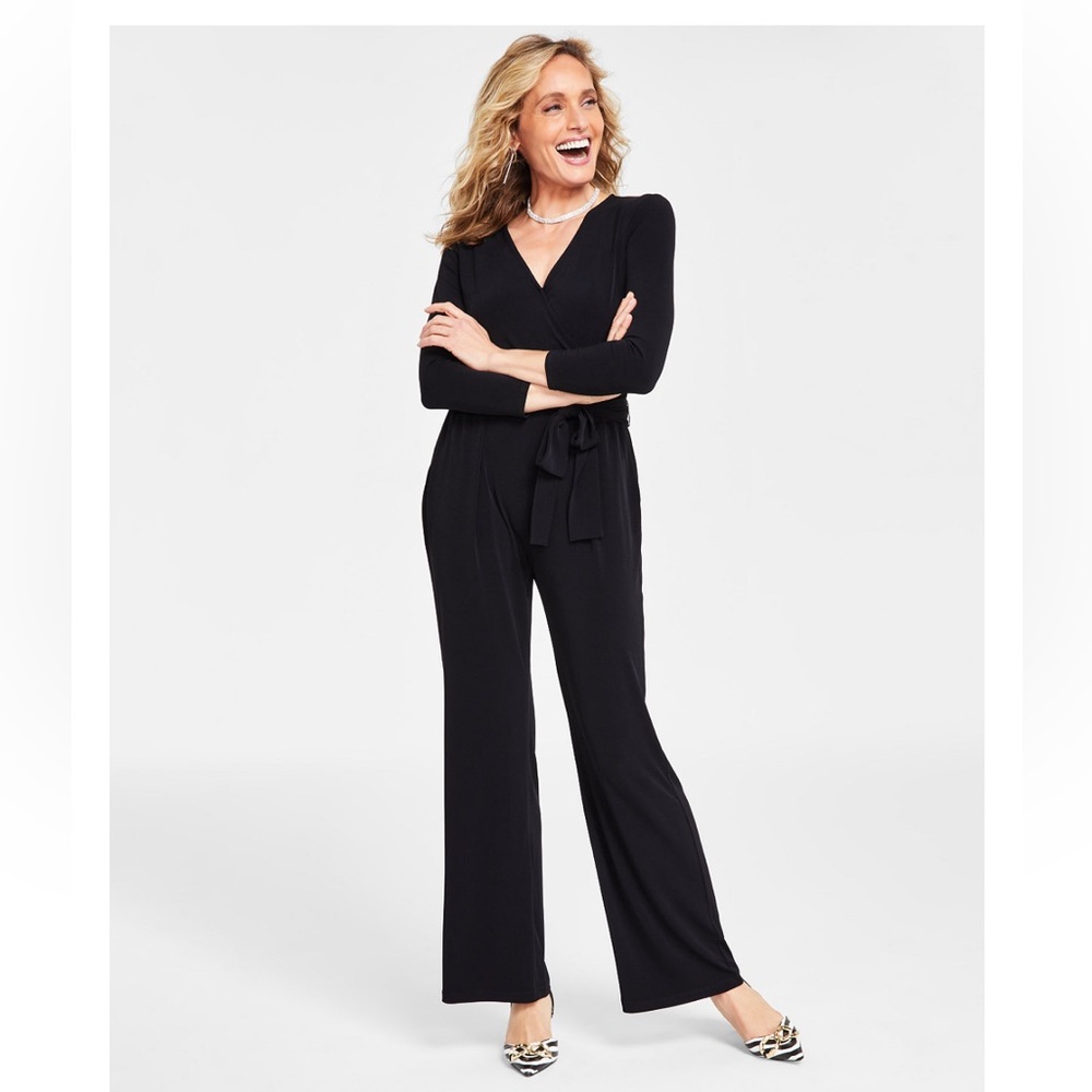 INC International Concepts Black Wide Leg Jumpsuit BRAND NEW WITH TAG NEVER WORN